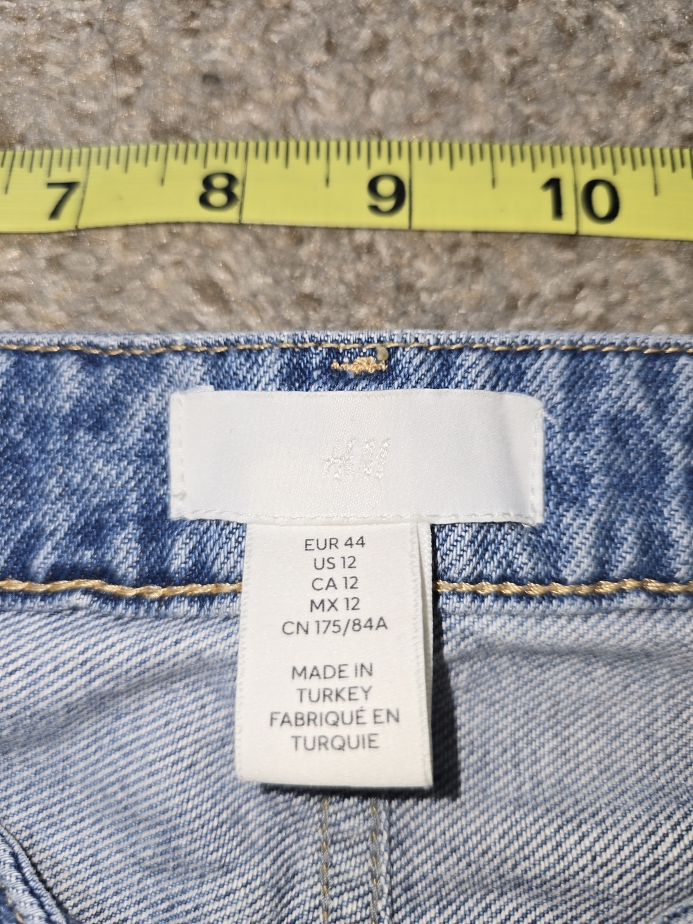 H&M 90's Light Blue Distressed Women's Straight-Leg Jeans Size 12 - Picture 3 of 7
